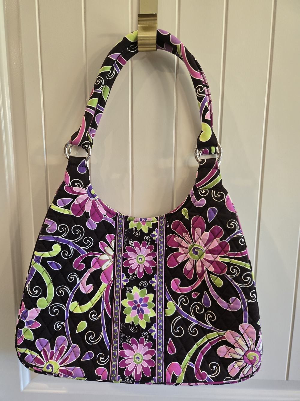 Vera Bradley Shoulder Bag | Quilted Purple Punch Floral Print
